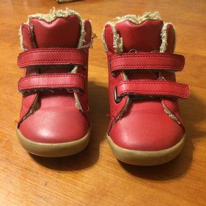 Ten Little Furry Red Hightops size 7